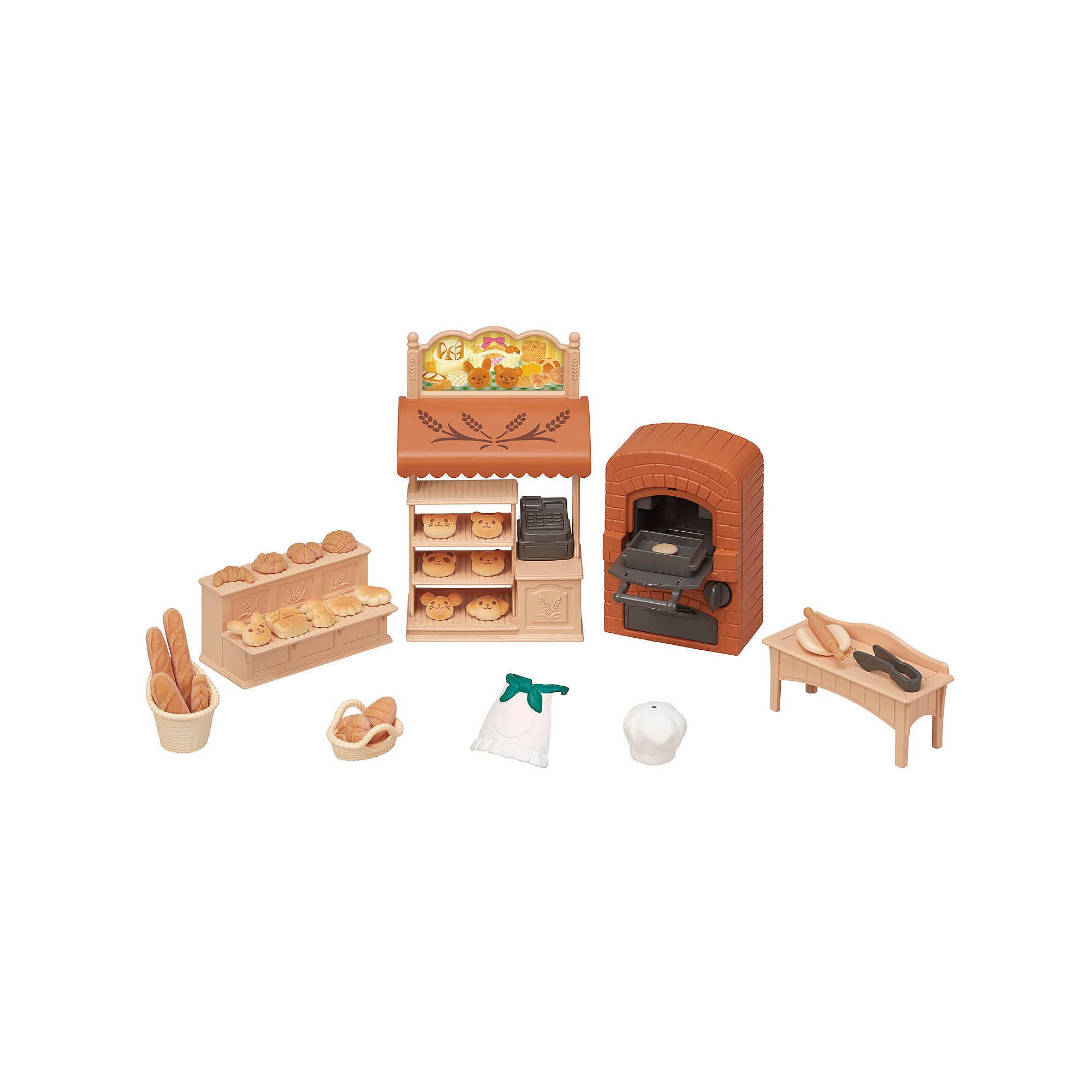 Calico Critters Bakery Shop Starter Set Dollhouse Playset with Furniture an