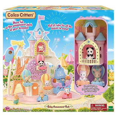 Calico Critters Baby Amusement Park Dollhouse Playset with 3 Collectible Doll Figures