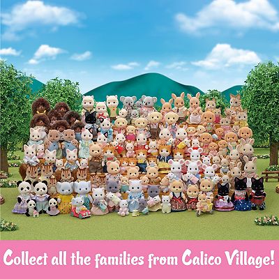 Calico Critters Pookie Panda Family Set of 4 Collectible Doll Figures