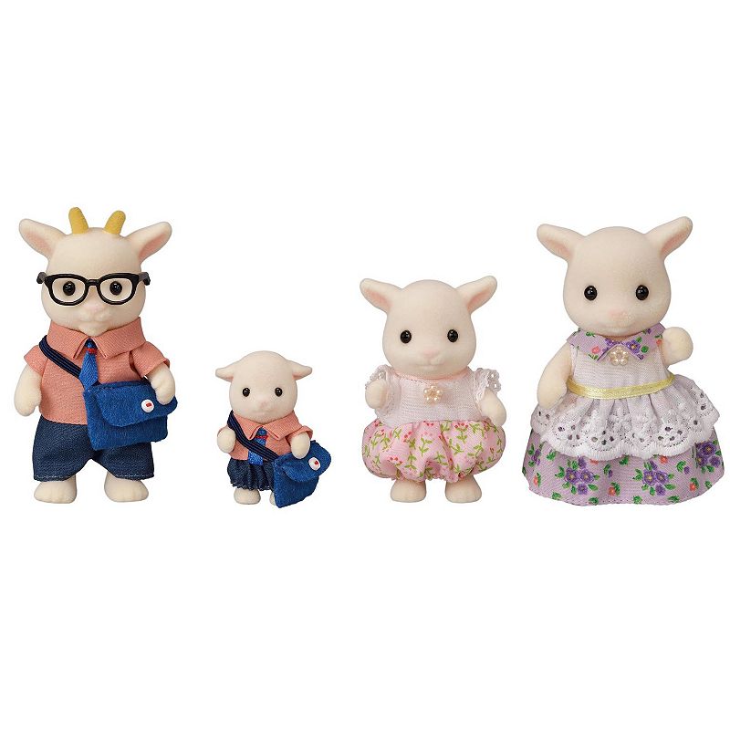 Calico Critters Goat Family Set of 4 Collectible Doll Figures, Multicolor