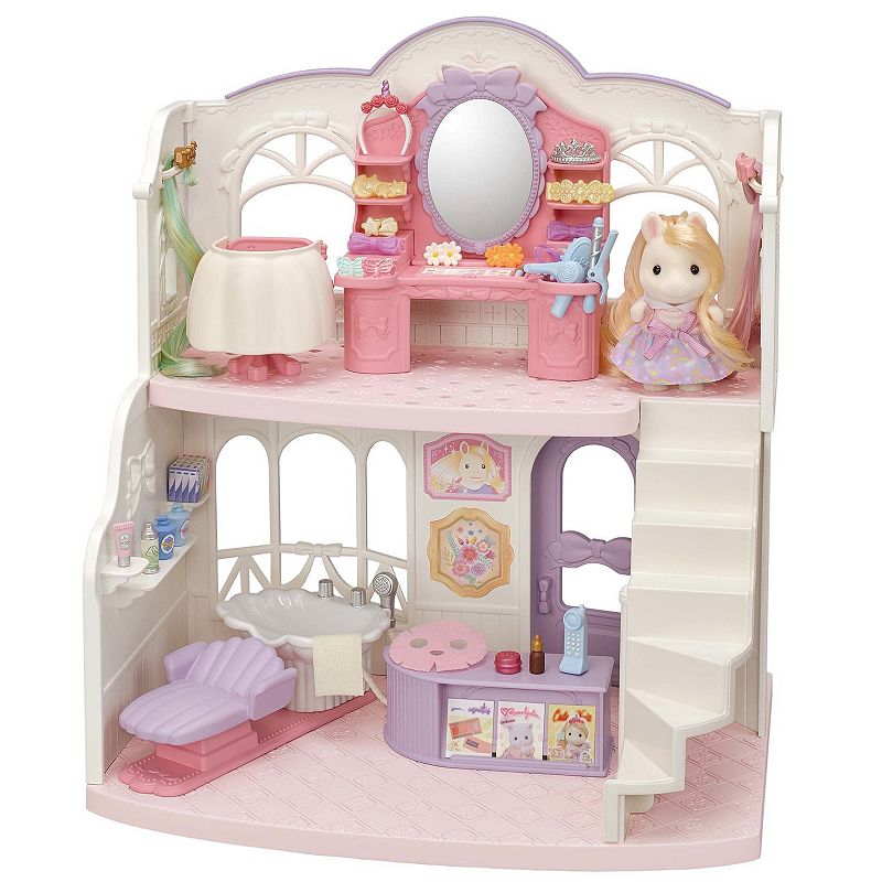 Calico Critters Ponys Stylish Hair Salon Dollhouse Playset with Figure and
