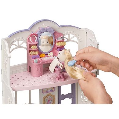Calico Critters Pony's Stylish Hair Salon Dollhouse Playset with Figure and Accessories