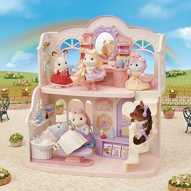 Calico Critters Pony's Stylish Hair Salon Dollhouse Playset with Figure and Accessories