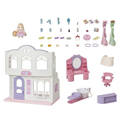 Calico Critters Pony's Stylish Hair Salon Dollhouse Playset with Figure and Accessories
