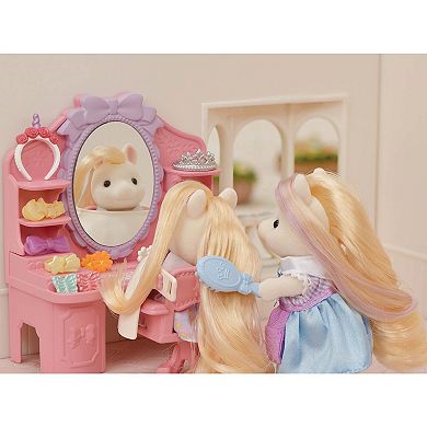 Calico Critters Pony's Stylish Hair Salon Dollhouse Playset with Figure and Accessories