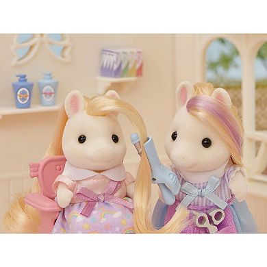 Calico Critters Pony's Stylish Hair Salon Dollhouse Playset with Figure and Accessories