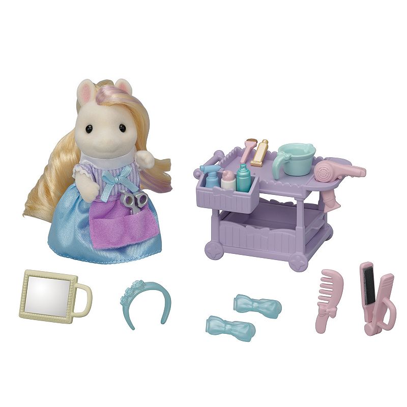 Calico Critters Ponys Hair Stylist Set Dollhouse Playset with Figure and A