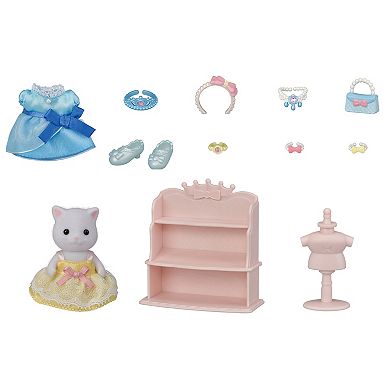 Calico Critters Princess Dress Up Set Dollhouse Playset with Figure and Accessories