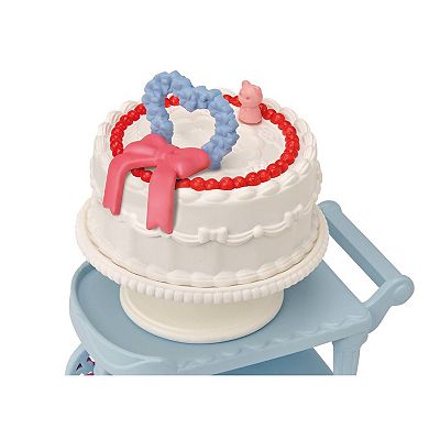 Calico Critters Tuxedo Cat Girl's Party Time Dollhouse Playset with Figure and Accessories