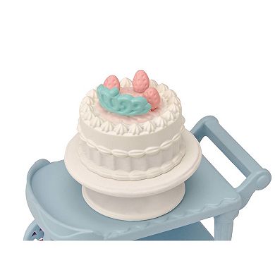 Calico Critters Tuxedo Cat Girl's Party Time Dollhouse Playset with Figure and Accessories