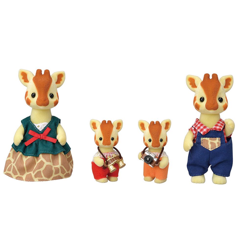 Calico Critters Highbranch Giraffe Family Set of 4 Collectible Doll Figures