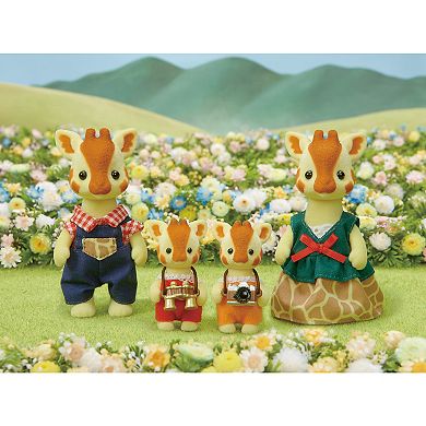 Calico Critters Highbranch Giraffe Family Set of 4 Collectible Doll Figures