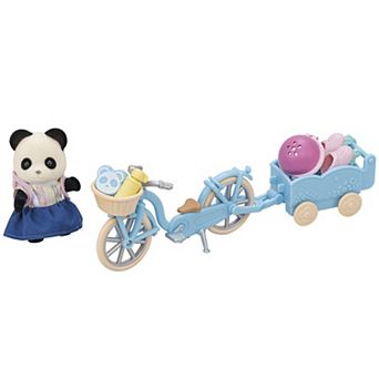 Calico Critters Pookie Panda Girl's Cycle & Skate Dollhouse Playset with Figure and Accessories