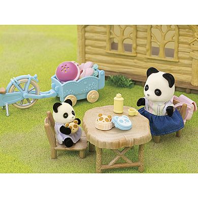 Calico Critters Pookie Panda Girl's Cycle & Skate Dollhouse Playset with Figure and Accessories
