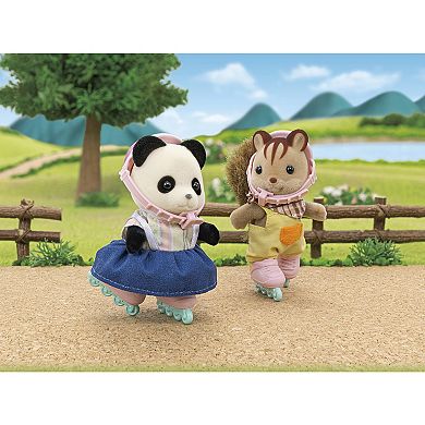 Calico Critters Pookie Panda Girl's Cycle & Skate Dollhouse Playset with Figure and Accessories
