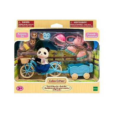 Calico Critters Pookie Panda Girl's Cycle & Skate Dollhouse Playset with Figure and Accessories