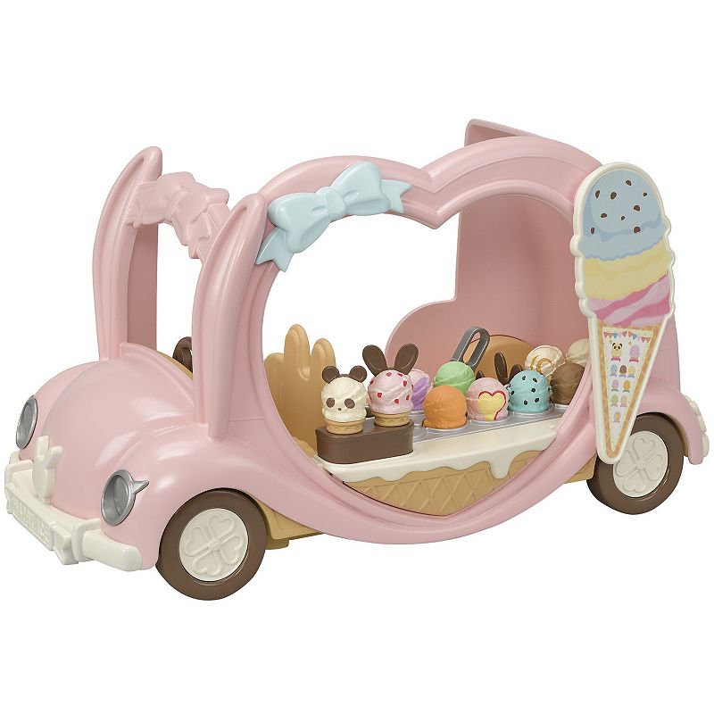 Calico Critters Ice Cream Van Toy Vehicle for Dolls, Multicolor