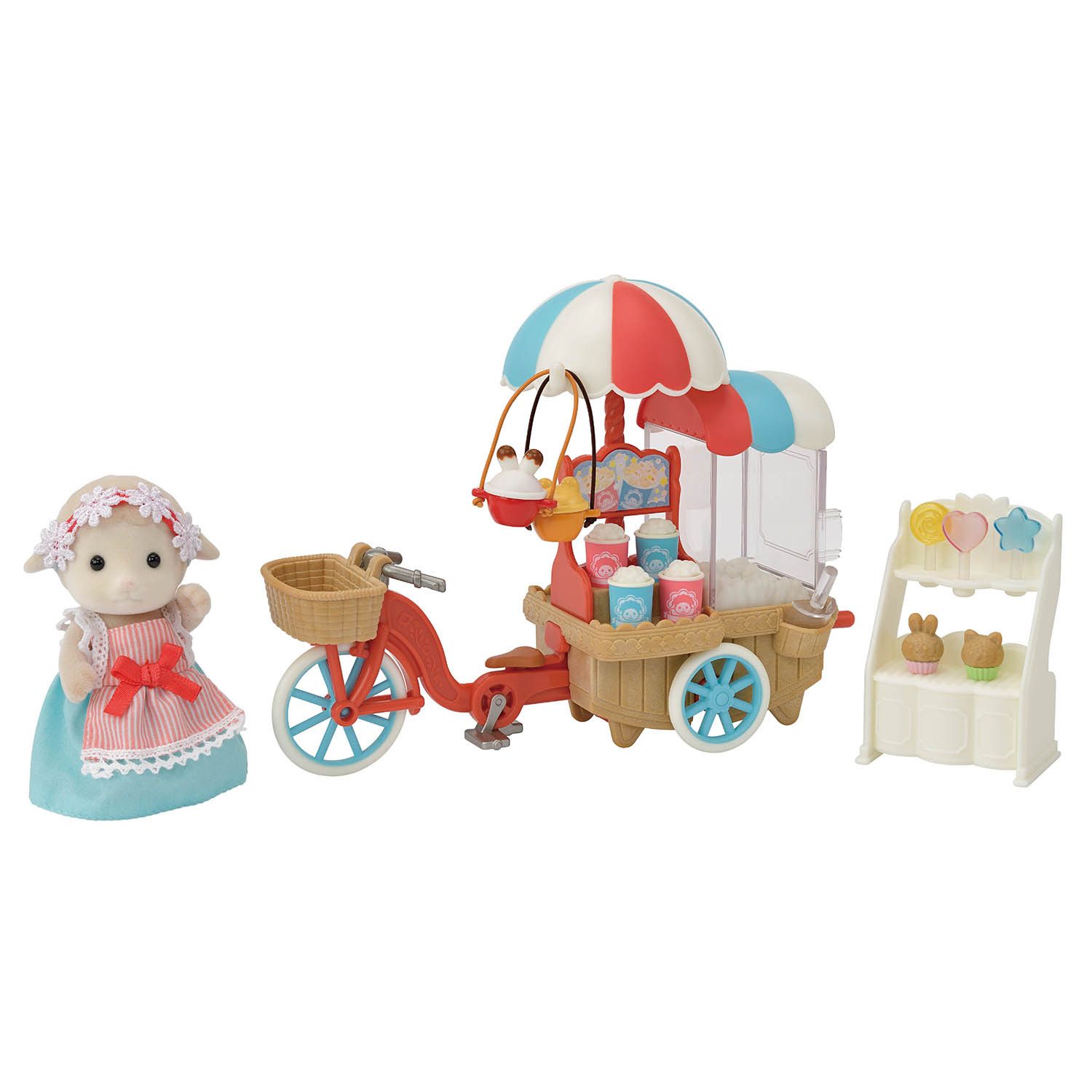 Sylvanian Families: Runrun Cycling Set-Panda Girl