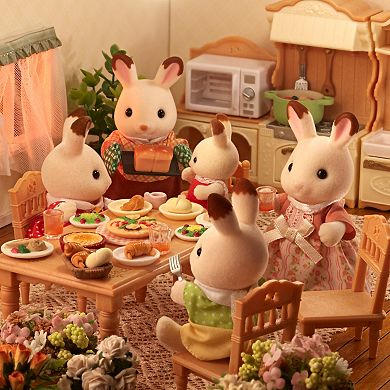 Calico Critters Hopscotch Rabbit Family Set of 4 Collectible Doll Figures