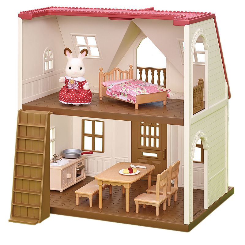 60987083 Calico Critters Red Roof Cozy Cottage Dollhouse Pl sku 60987083