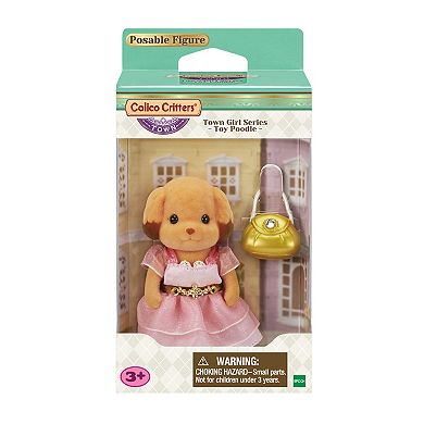 Calico Critters Town Series Toy Poodle Collectible Doll Figure with Fashion Accessories