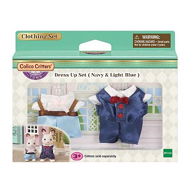 Calico Critters Town Series Dress Up Navy and Light Blue Doll Fashion Set