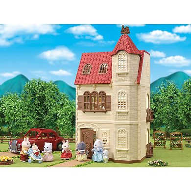 Calico Critters Red Roof Tower Home 3-Story Dollhouse Playset