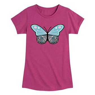Girls 7-16 Flower Butterfly Graphic Tee