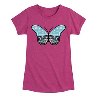 Girls 7-16 Flower Butterfly Graphic Tee