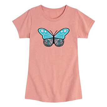 Girls 7-16 Flower Butterfly Graphic Tee