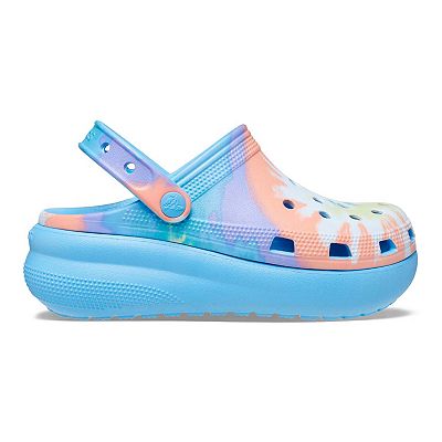 Girls pastel tie fashion dye crocs