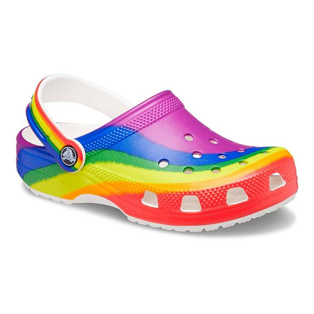 Crocs Classic Rainbow Dye Girls Clogs