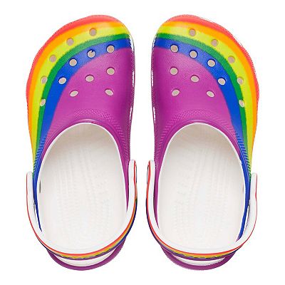 Girls rainbow crocs best sale