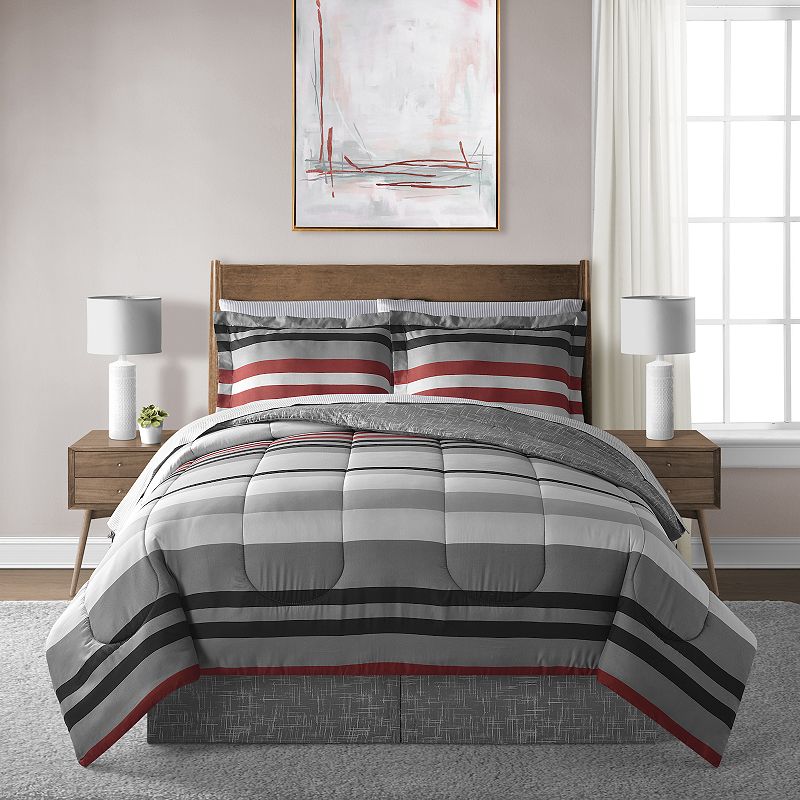 77016524 Lanwood Xavier Stripe Comforter Set with Shams, Mu sku 77016524