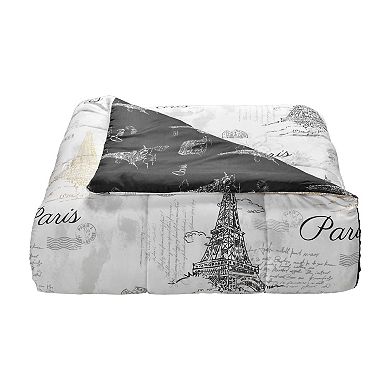 Lanwood Paris Sketch Comforter Set with Shams