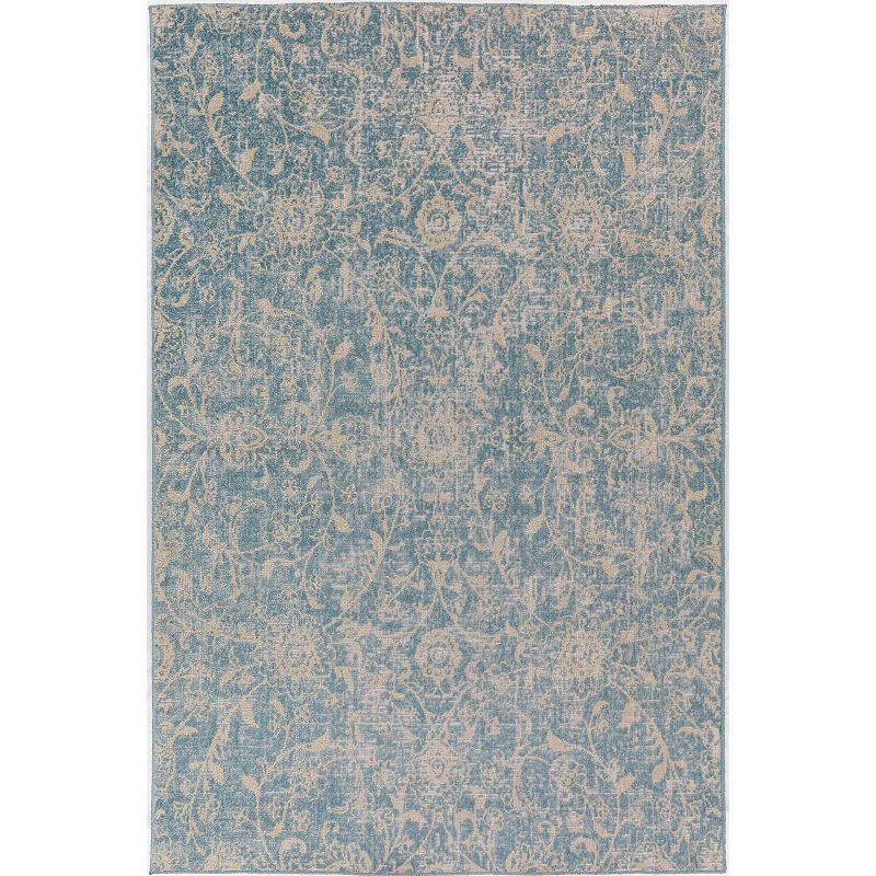 Addison Fairfax Traditional Glacier Area Rug, Blue, 5X7.5 Ft