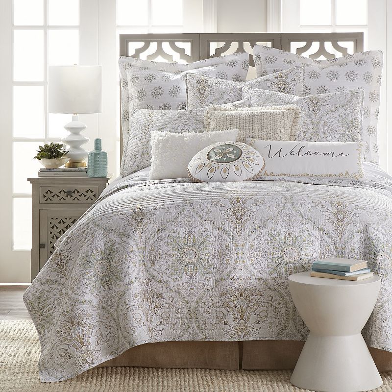 80702699 Levtex Home Cosima Quilt Set with Shams, White, Ki sku 80702699