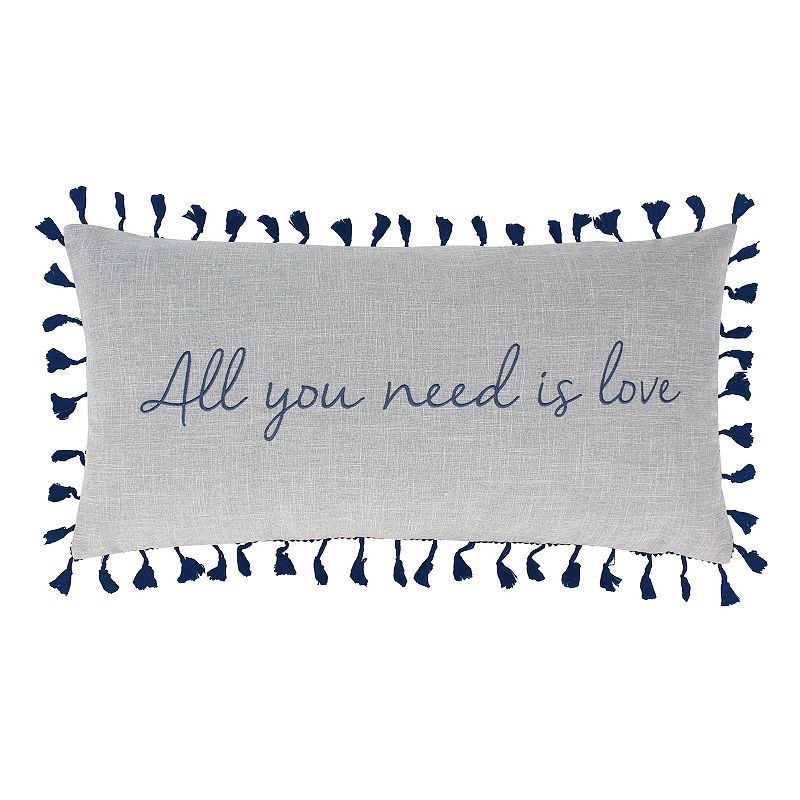 Levtex Home Mills All You Need Is Love Pillow, Grey, Fits All