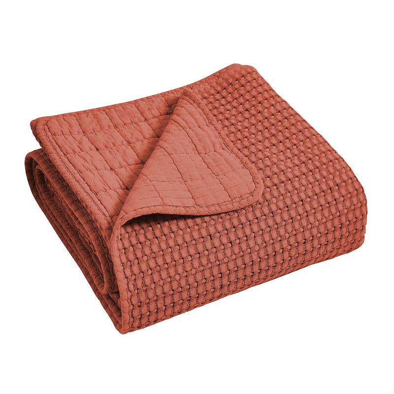 80702693 Levtex Home Mills Waffle Adobe Quilted Throw, Mult sku 80702693