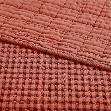 Levtex Home Mills Waffle Adobe Quilted Throw