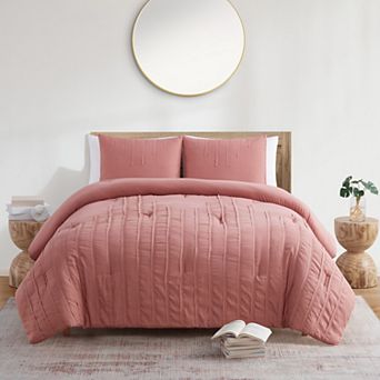 Jade + Oake Ridney Solid Stripe Technique Comforter Set with Shams