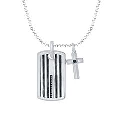 Mens Silver Cross Necklaces Kohl s