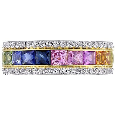 Stella Grace 14k Gold Multi-Color Sapphire Eternity Ring