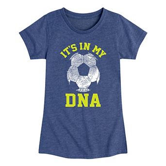 Girls 7-16 Soccer It's In My DNA Graphic Tee