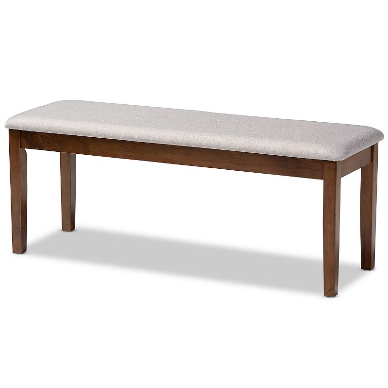 Baxton Studio Teresa Dining Bench, Gray Brown