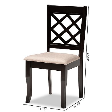 Baxton Studio Verner Dining Chair 2-piece Set