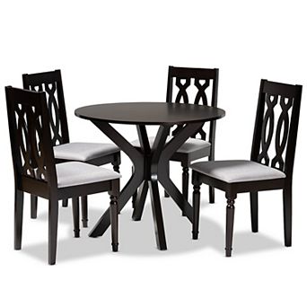 Baxton Studio Callie Dining Table & Chair 5 pc Set