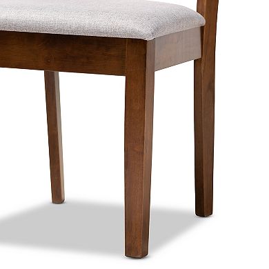 Baxton Studio Gustavo Dining Table, Bench & Chair 6-piece Set