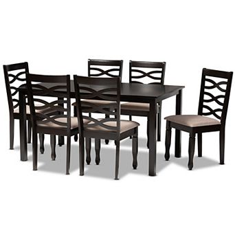 Baxton Studio Lanier Dining Table & Chair 7 pc Set