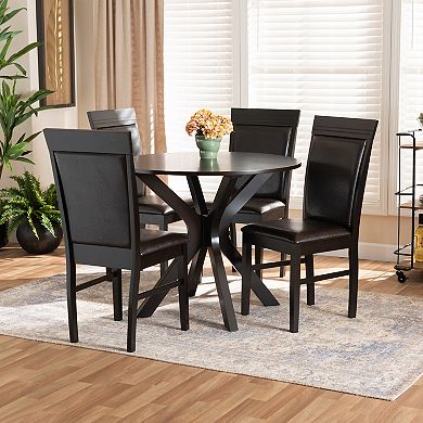 Baxton Studio Jeane Dining Table & Chair 5-piece Set